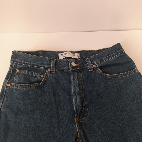 Levi's 505 Blue Regular Fit Boot Cut 100% Cotton Jeans sz 32 x 29 - Picture 2 of 6